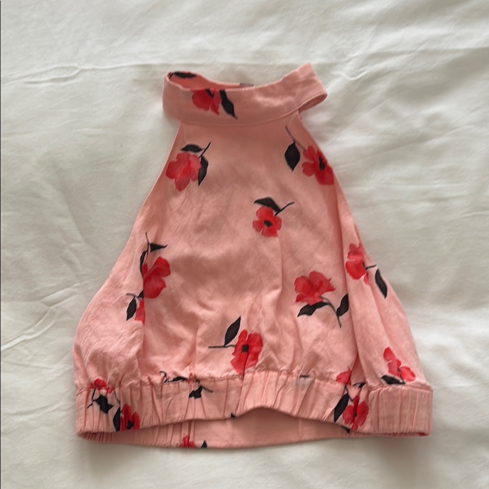 Zara Pink Floral Crop Top